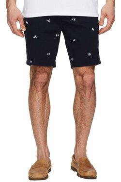 Nautica True-Navy Flag-Print Critter Deck Short thumbnail 3