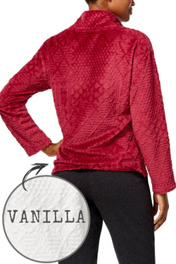 Nautica Vanilla Plush Textured Lounge Top thumbnail 2