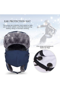 Navy Unisex Trooper Trapper Hat/Mask thumbnail 2