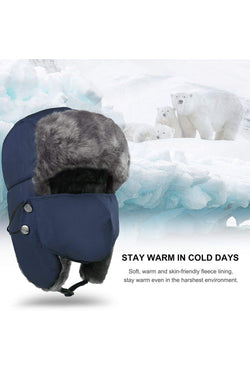 Navy Unisex Trooper Trapper Hat/Mask thumbnail 4