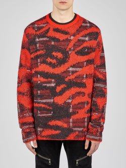 Neil Barrett Red and black Abstract Sweater thumbnail 2