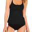 Nike Adjustable Cross Back Tankini Top in Black