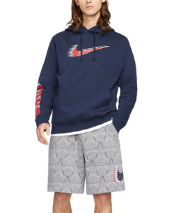 Nike Americana Dual Logo Hoodie Obsidian thumbnail 4