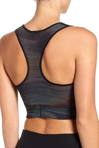 Nike Black/Rainbow HyperCool Cropped Racerback Tank Top