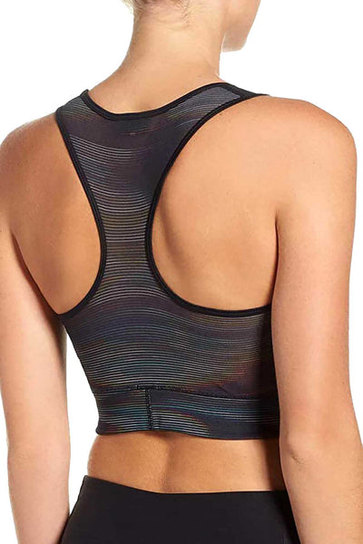 Nike Black/Rainbow HyperCool Cropped Racerback Tank Top