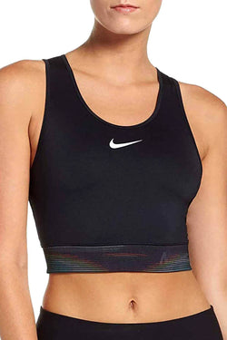 Nike Black/Rainbow HyperCool Cropped Racerback Tank Top thumbnail 2