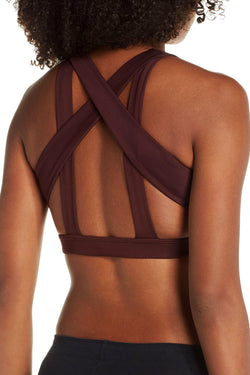 Nike Burgundy-Crush Indy Dri-fit Strappy-back Low-impact Sports Bra thumbnail 1