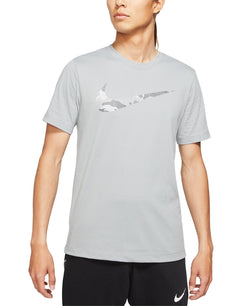 Nike Camo Swoosh T-shirt Particle Grey thumbnail 1