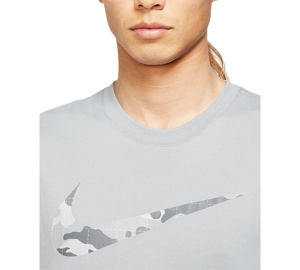 Nike Camo Swoosh T-shirt Particle Grey â CheapUndies