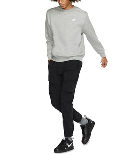 Nike Club Fleece Crew Sweatshirt Grey Heather thumbnail 2