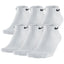 Nike Cotton Low-cut Socks 6-pack White