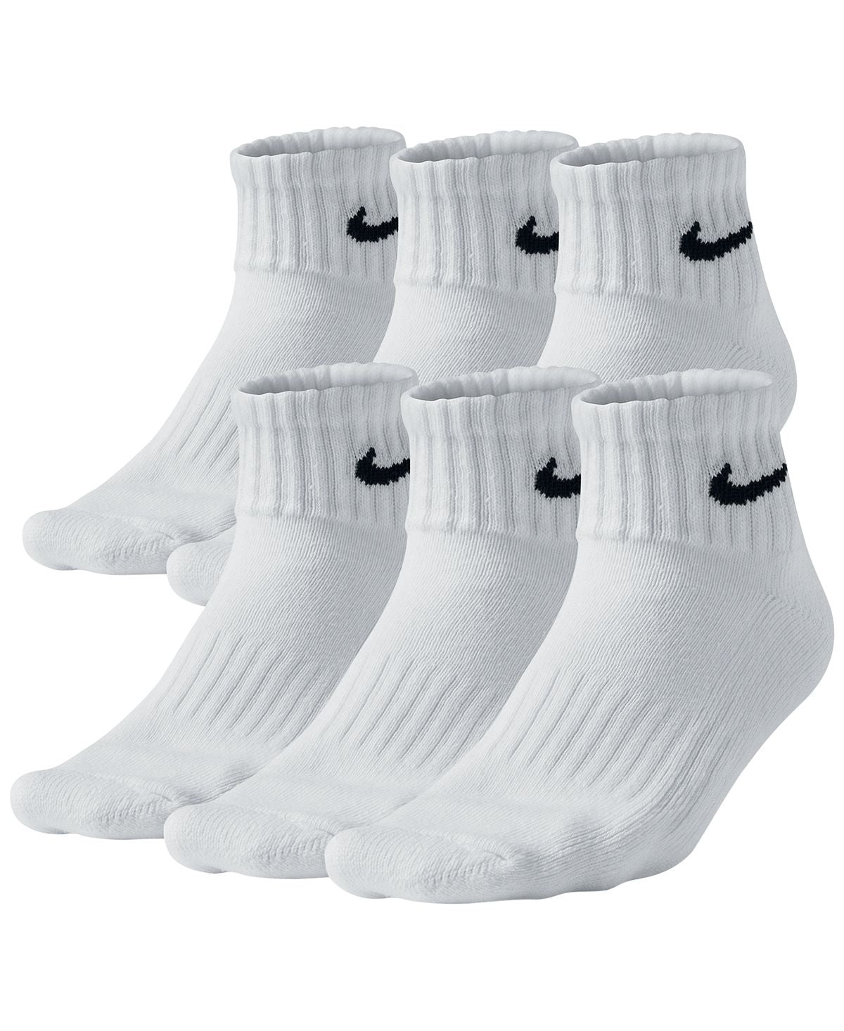 Nike Cotton Quarter Socks 6-pack White