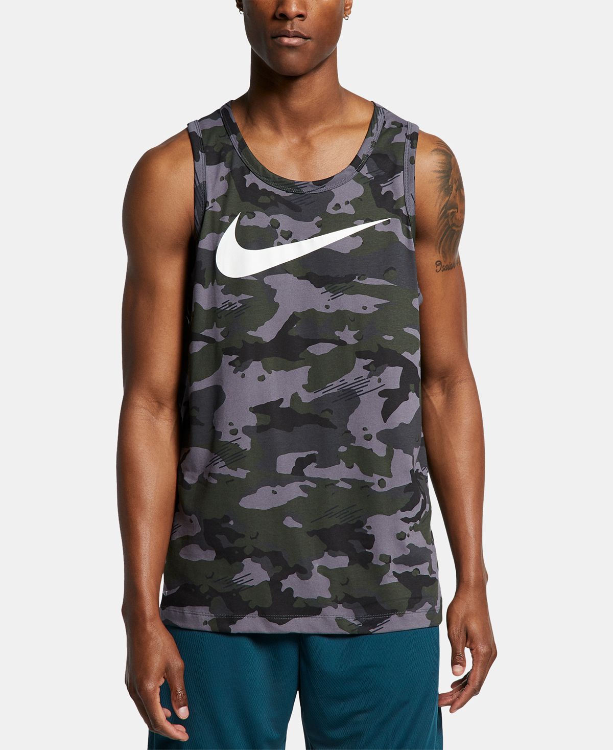 Nike Dri-fit Camo Training Tank Top Dark Grey