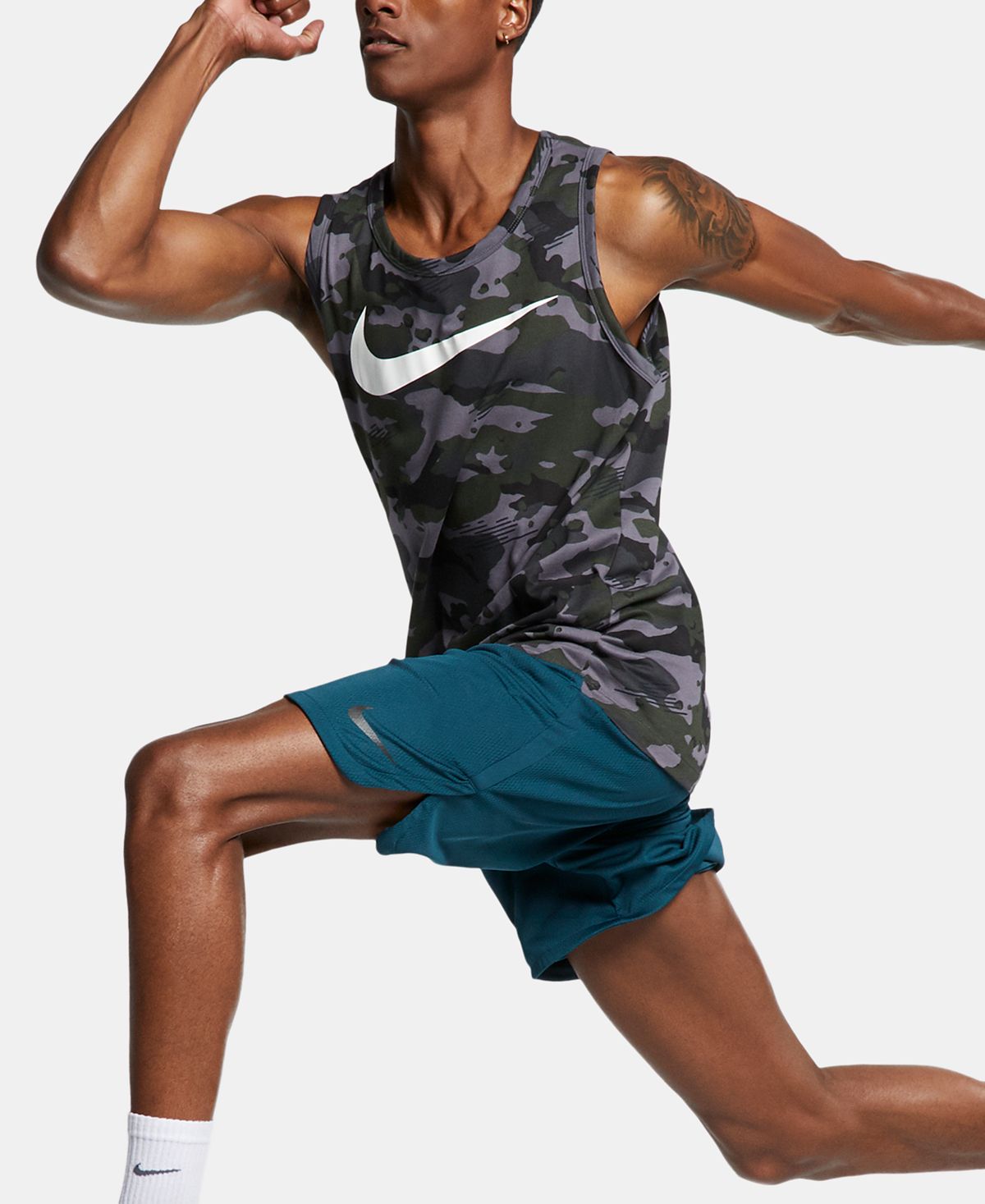 Nike Dri-fit Camo Training Tank Top Dark Grey