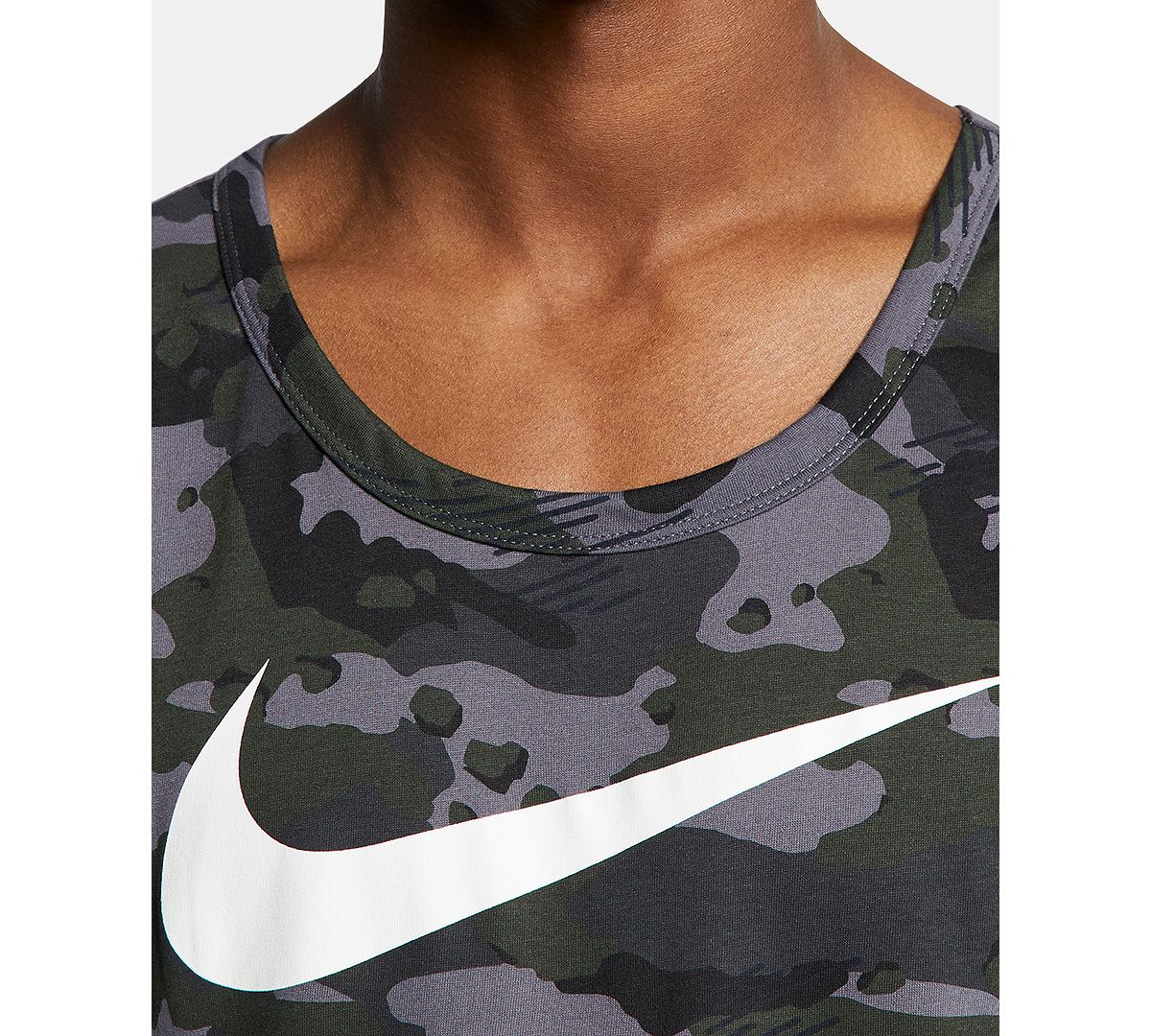 Nike Dri-fit Camo Training Tank Top Dark Grey