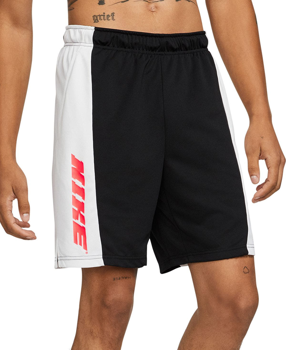 Nike Dri-fit Colorblocked Training Shorts White/Black/Red