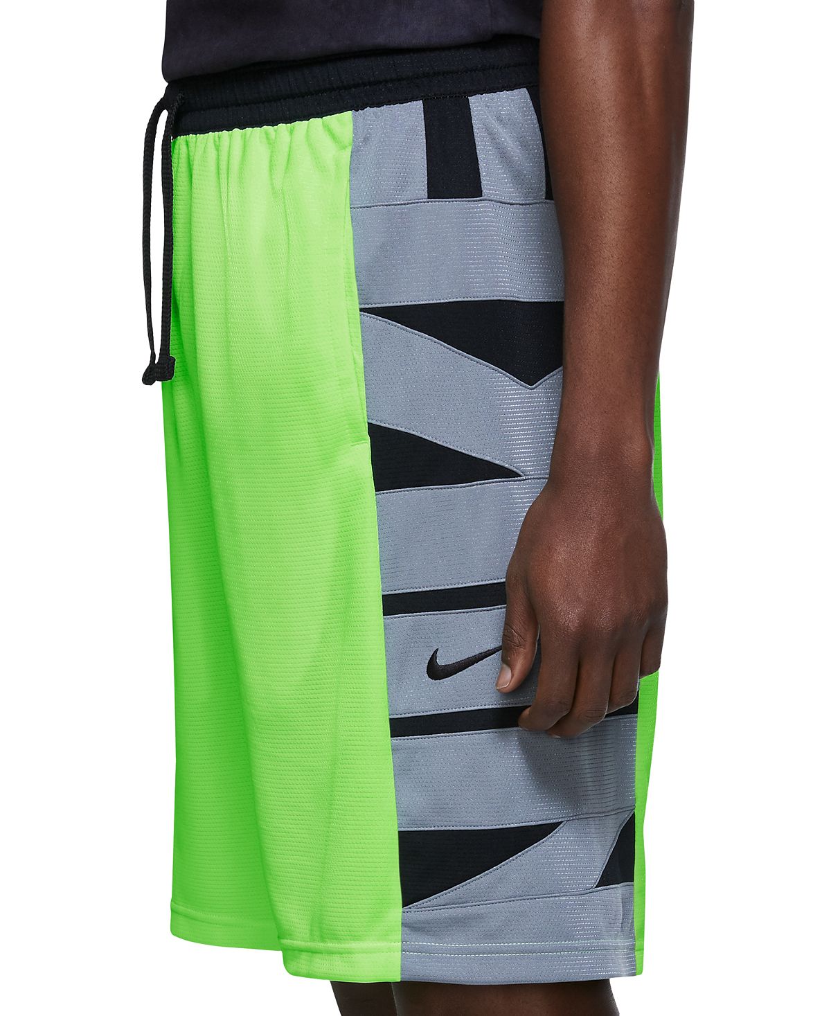 Nike Dri-fit Logo Basketball Shorts Lime/Grey/Black