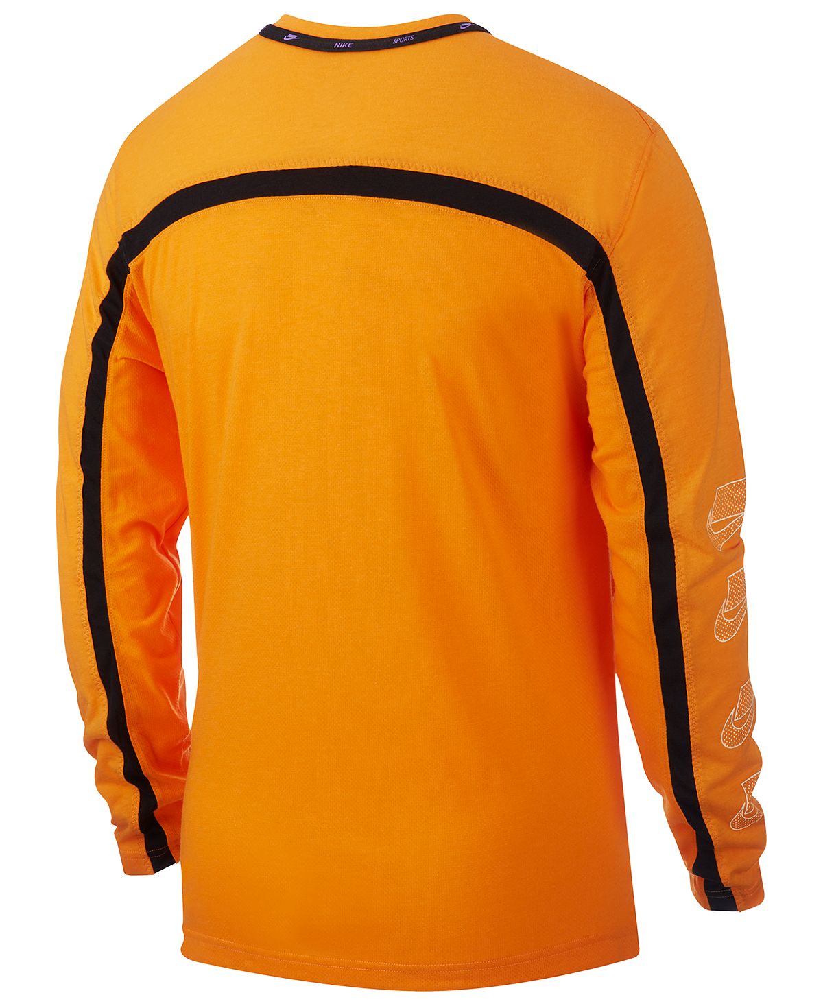 Nike Dri-fit Long-sleeve Training Top Orange/Black