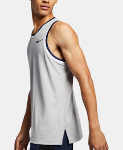 Nike Dri-fit Mesh Basketball Jersey Silver thumbnail 1