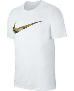 Nike Dry Print-logo Training T-shirt White/Olive thumbnail 1