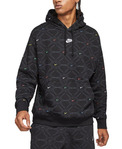 Nike Geometric Fleece Hoodie Black / Multi thumbnail 1