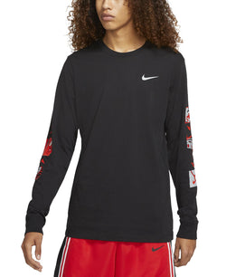Nike Graphic-print Long-sleeve T-shirt Black thumbnail 1