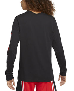 Nike Graphic-print Long-sleeve T-shirt Black thumbnail 2