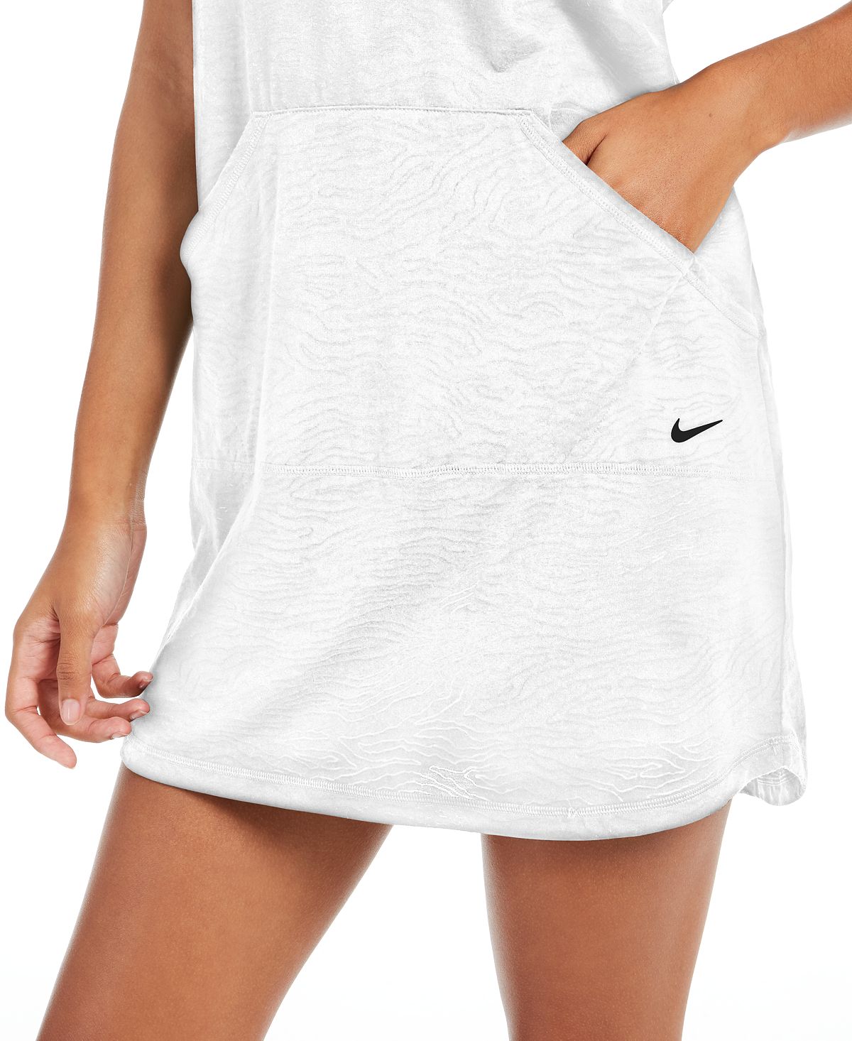 Nike Hooded Dress Swim Cover-up White