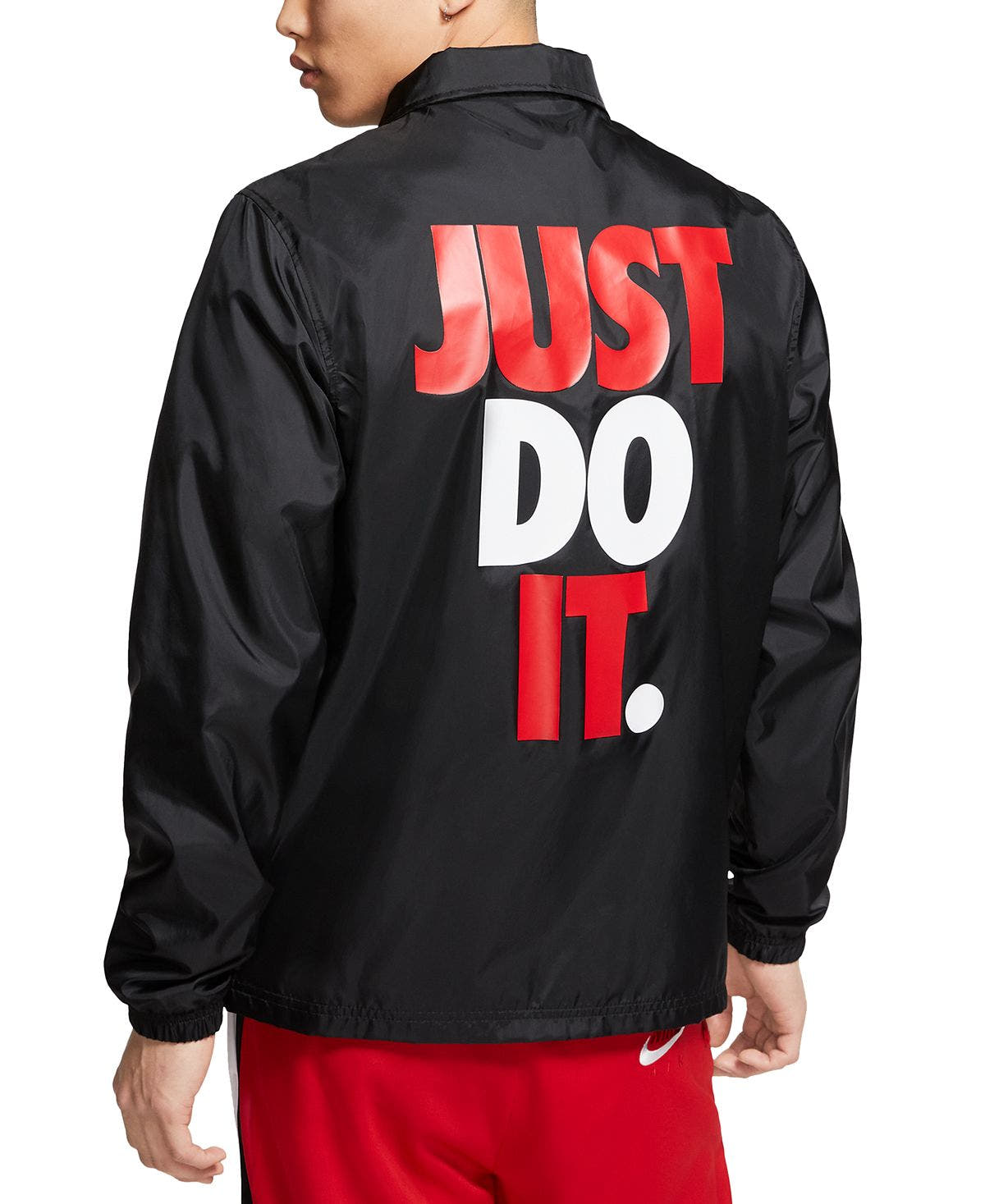 Nike Just Do It Coaches Jacket Black/White
