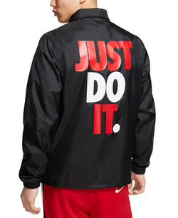 Nike Just Do It Coaches Jacket Black/White thumbnail 1