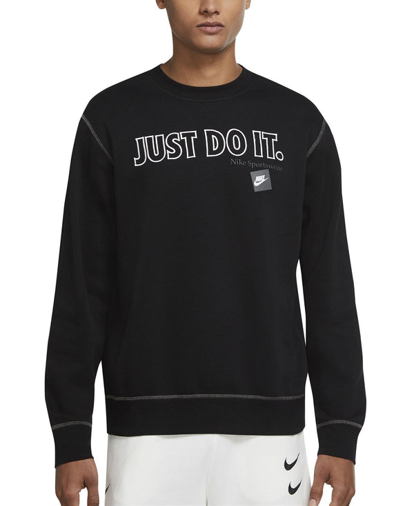 Nike Just Do It Crewneck Fleece Sweatshirt Black