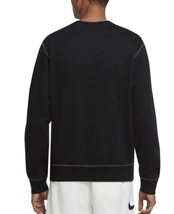 Nike Just Do It Crewneck Fleece Sweatshirt Black thumbnail 2