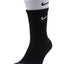 Nike Layered-look Colorblocked Cushioned Crew Socks Black/White