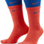 Nike Layered-look Colorblocked Cushioned Crew Socks Coral/Blue