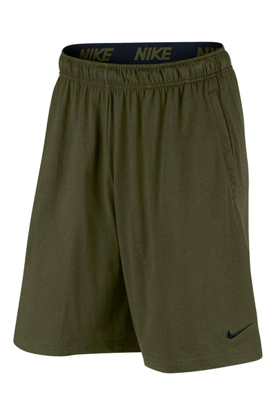 Nike Legion-Green Dri-Fit Cotton-Jersey Training Short