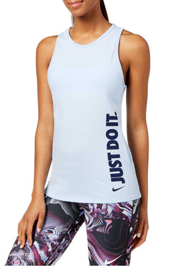 Nike Light Blue Dri-FIT Just Do It Cotton Training Tank Top thumbnail 1