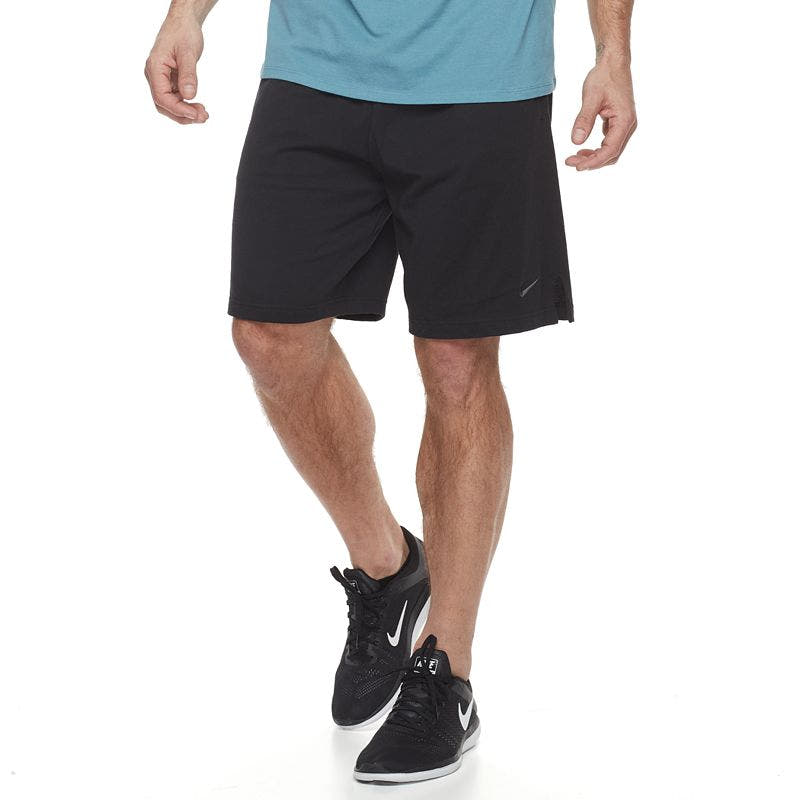 Nike Men's 9" Dri-fit Cotton Jersey Training Shorts Black