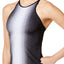 Nike Ombre High Neck Crossback Tankini Top in Black/White