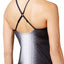 Nike Ombre High Neck Crossback Tankini Top in Black/White