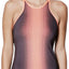 Nike Ombre High Neck Crossback Tankini Top in Crimson Pulse/Black