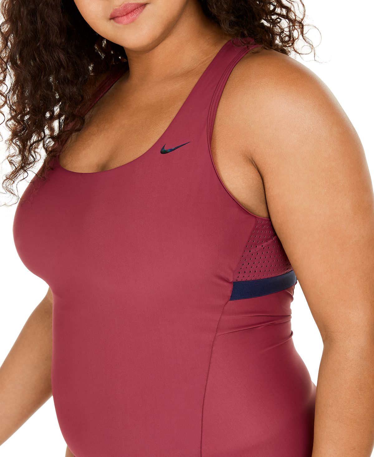 Nike Plus Solid Essential Crossback One-piece Swimsuit Villain Red