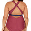 Nike Plus Solid Essential Crossback One-piece Swimsuit Villain Red