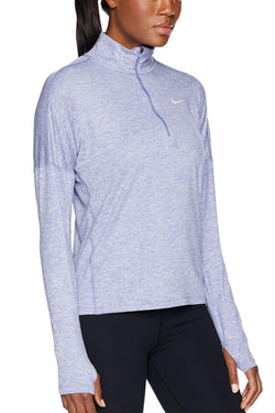 Nike Purple-Slate Heather Dry Element 1/2-Zip Running Top thumbnail 2