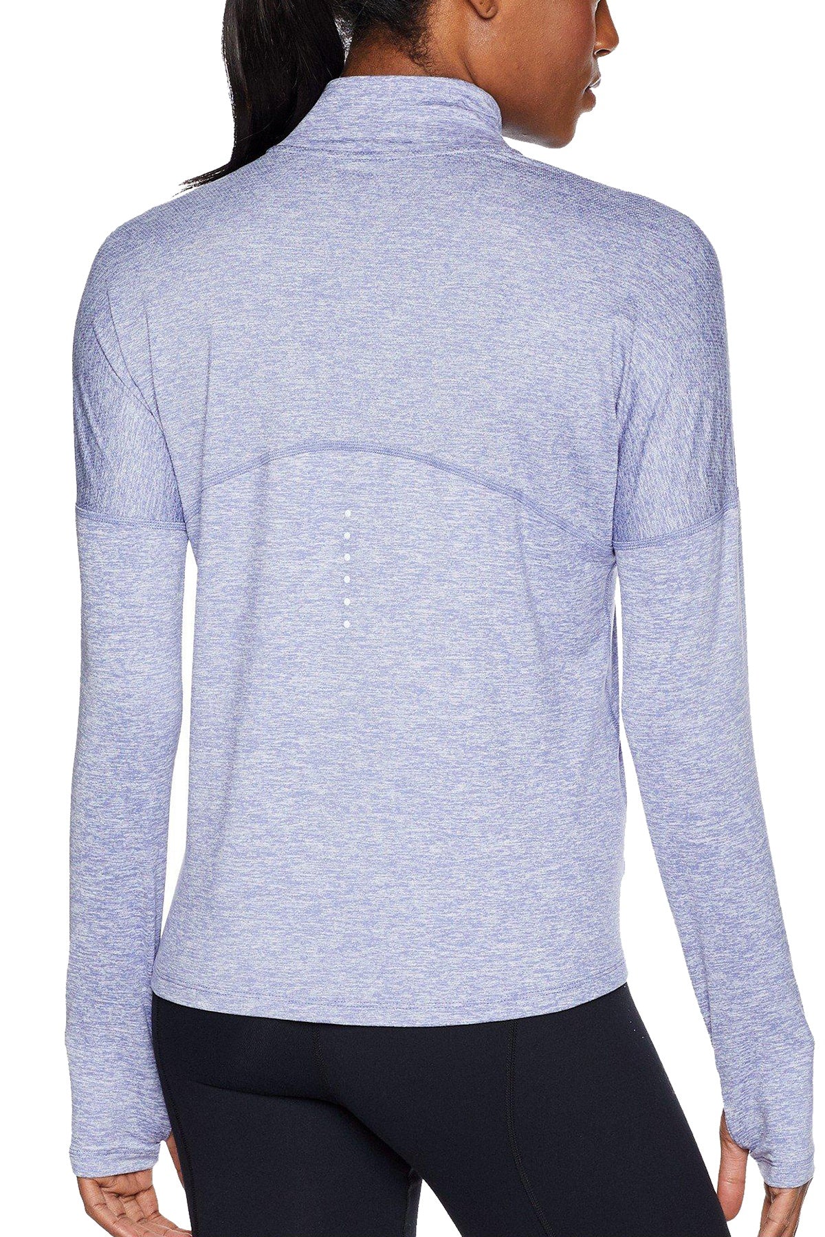 Nike Purple-Slate Heather Dry Element 1/2-Zip Running Top