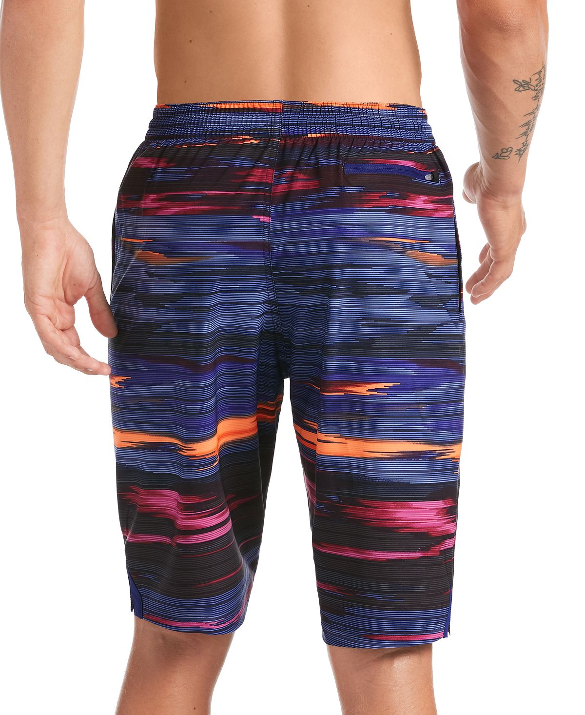 Nike Sky Stripe Vital 11" Volley Swim Trunks Regency Purple