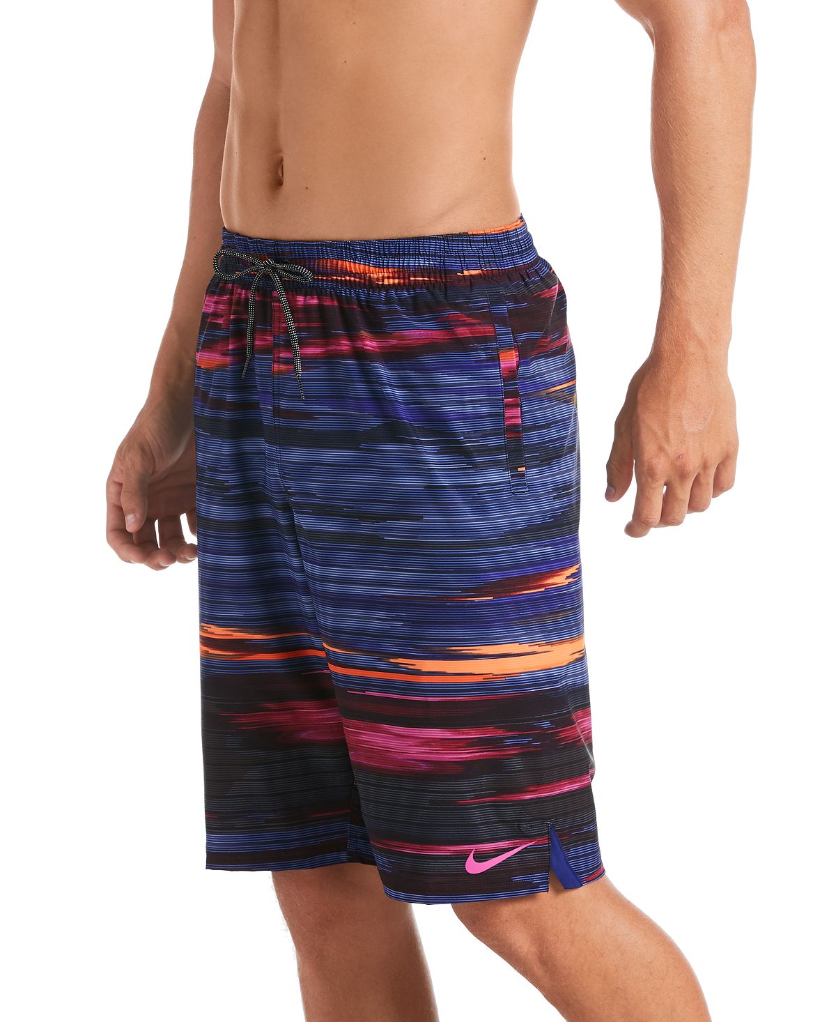 Nike Sky Stripe Vital 11" Volley Swim Trunks Regency Purple