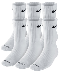 Nike Socks Dri Fit Crew 6 Pairs White thumbnail 1