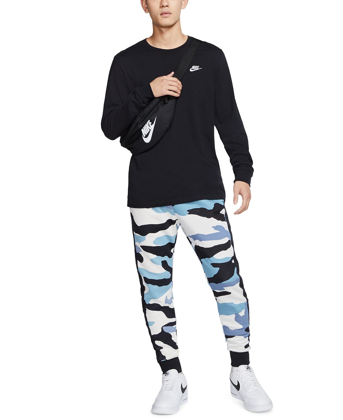 Nike Sportswear Club Fleece Camo Joggers Blue