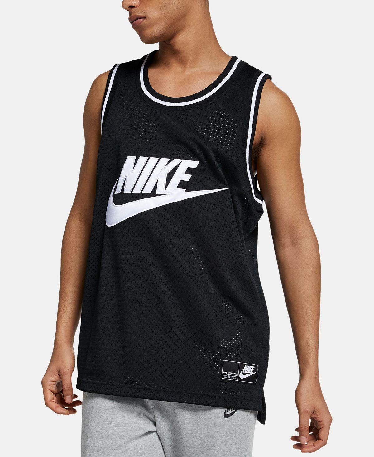 Nike Sportswear Mesh Logo Tank Top Black/White