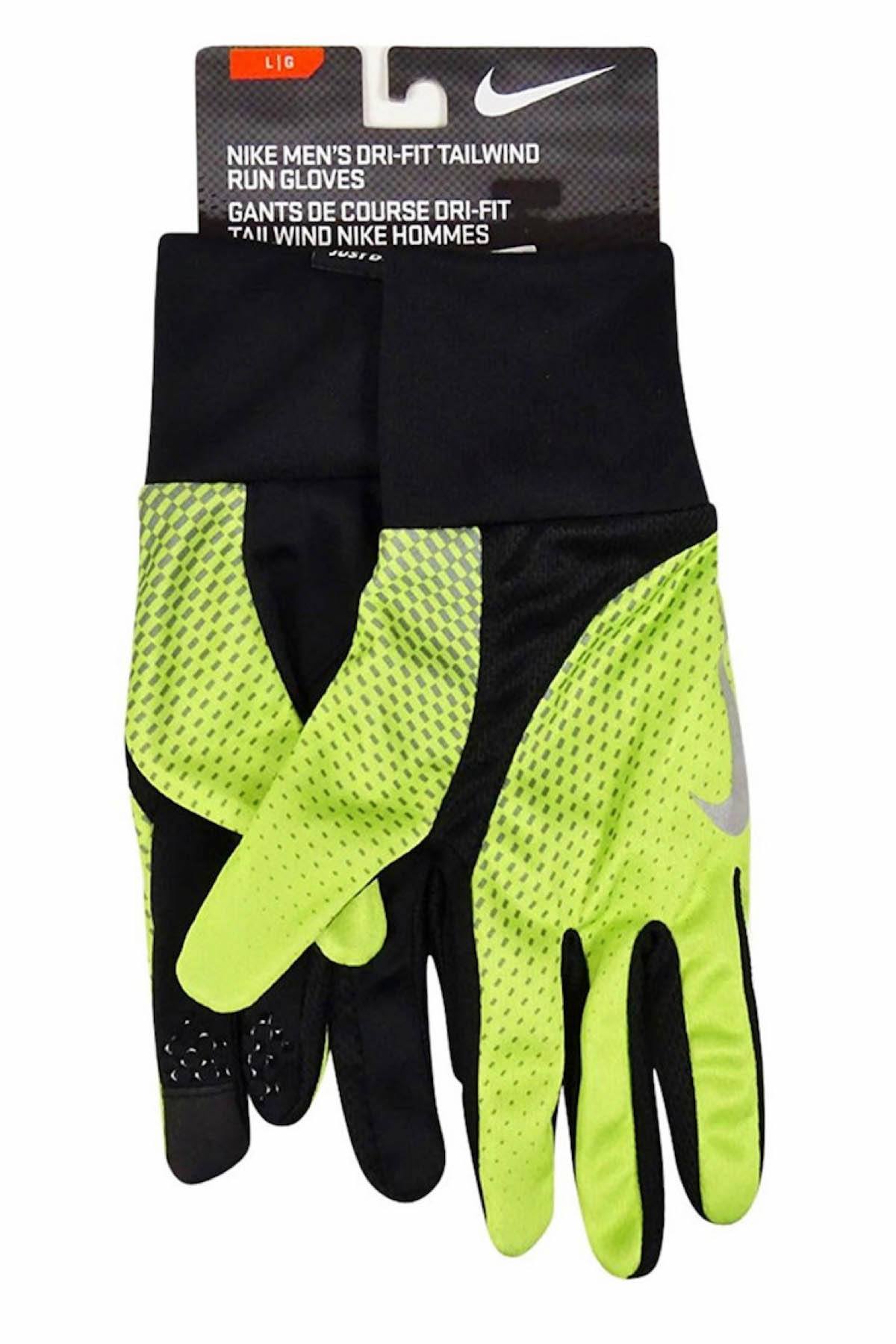 Nike Volt/Black Dri-Fit Tailwind Gloves